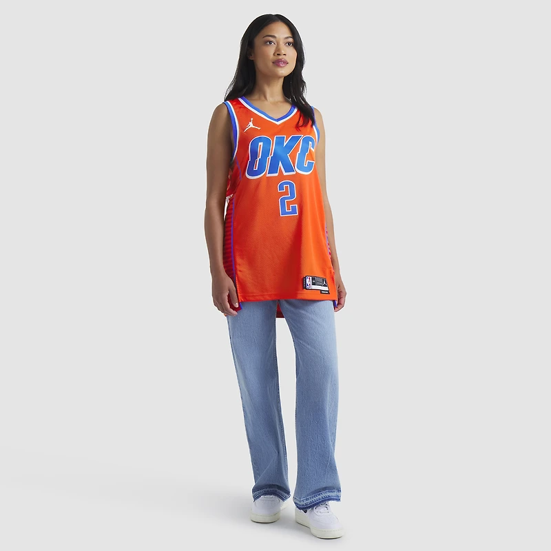 Unisex Jordan Brand Shai Gilgeous-Alexander Orange Oklahoma City Thunder Swingman Jersey - Statement Edition