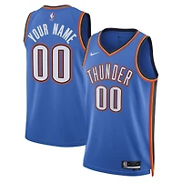 Maillot Swingman personnalisé Nike bleu unisexe Oklahoma City Thunder - Édition Icon