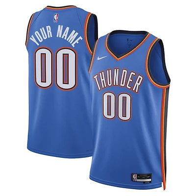 Unisex Nike Blue Oklahoma City Thunder Custom Swingman Jersey - Icon Edition