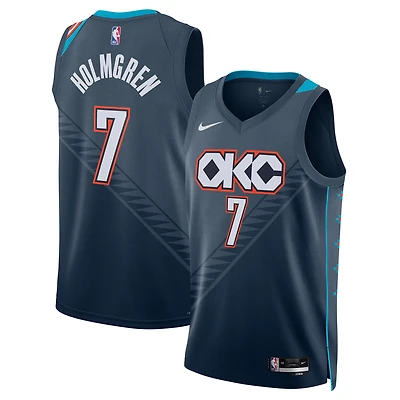Unisex Nike Chet Holmgren Navy Oklahoma City Thunder 2025/26 Swingman Jersey - Edition