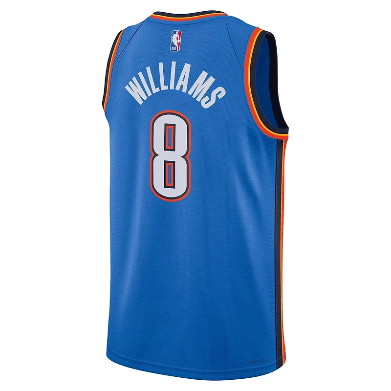 Maillot unisexe Nike Jalen Williams bleu Oklahoma City Thunder Swingman - Édition Icon