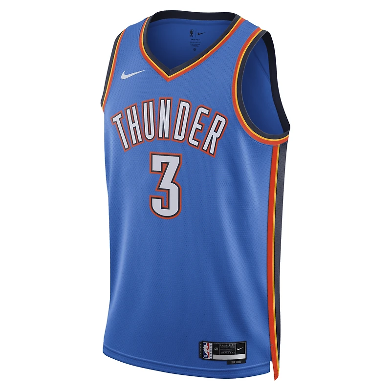 Maillot unisexe Nike Jared McCain bleu Oklahoma City Thunder Swingman - Édition Icon