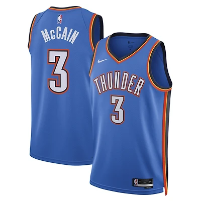 Unisex Nike Jared McCain Blue Oklahoma City Thunder Swingman Jersey - Icon Edition