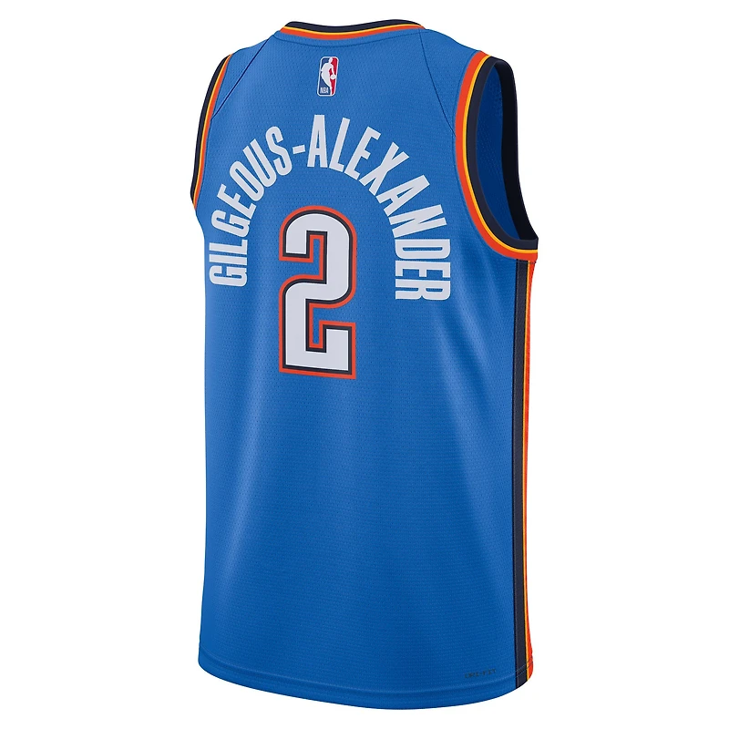 Maillot Nike Shai Gilgeous-Alexander Swingman Oklahoma City Thunder bleu unisexe - Édition Icon