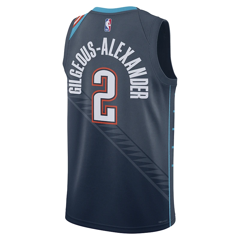 Unisex Nike Shai Gilgeous-Alexander Navy Oklahoma City Thunder 2025/26 Swingman Jersey - Edition