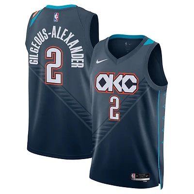 Unisex Nike Shai Gilgeous-Alexander Navy Oklahoma City Thunder 2025/26 Swingman Jersey - Edition