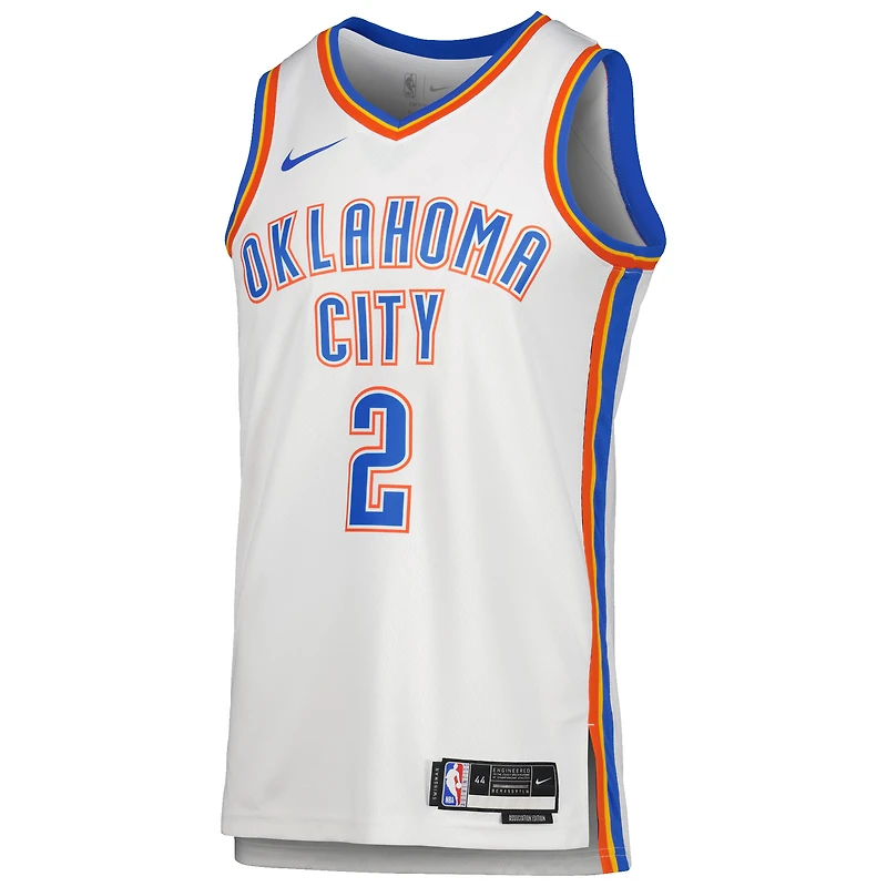 Maillot Oklahoma City Thunder Swingman Unisexe Nike Shai Gilgeous-Alexander Blanc - Édition Association