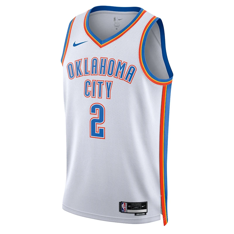 Unisex Nike Shai Gilgeous-Alexander White Oklahoma City Thunder Swingman Jersey - Association Edition
