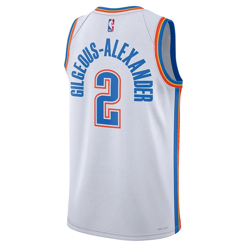 Unisex Nike Shai Gilgeous-Alexander White Oklahoma City Thunder Swingman Jersey - Association Edition