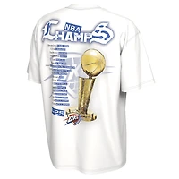 Unisex Nike  White Oklahoma City Thunder 2025 NBA Finals Champions Celebration Parade Roster T-Shirt