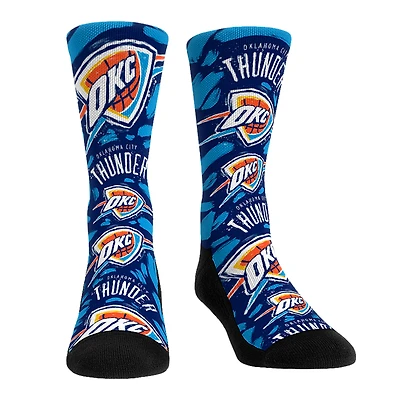 Chaussettes unisexes Rock Em Oklahoma City Thunder Allover Logo & Paint Crew