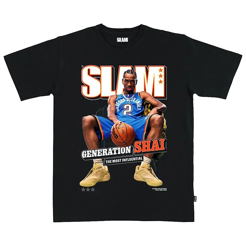 Unisex SLAM Shai Gilgeous-Alexander Oklahoma City Thunder February/March 2025 Cover Graphic T-Shirt