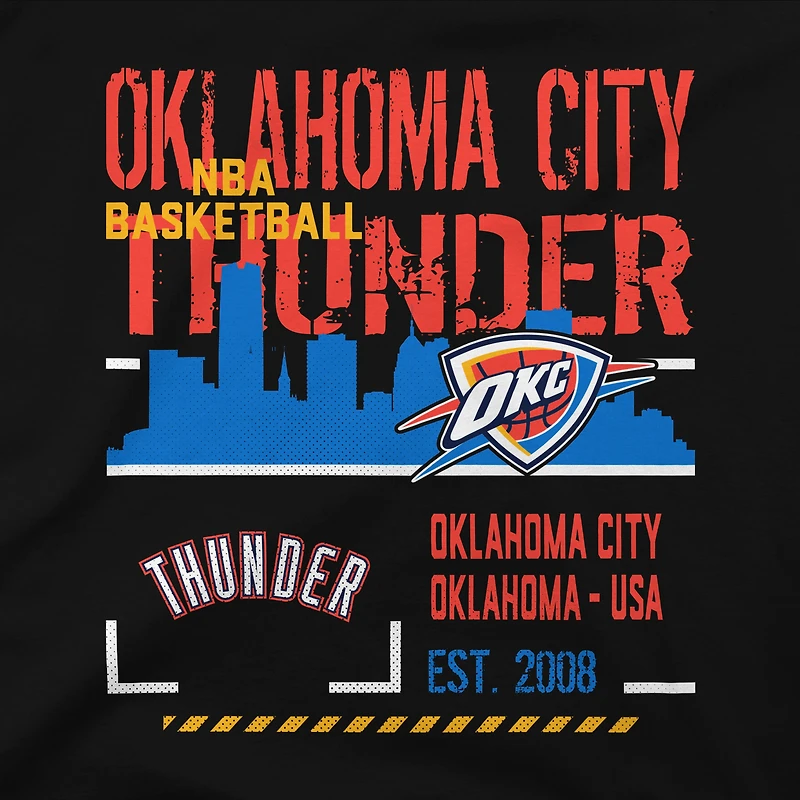 T-shirt unisexe Stadium Essentials noir Oklahoma City Thunder Hideout Boxy