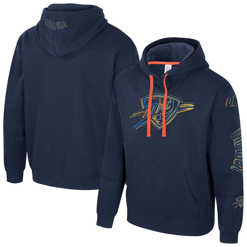 Unisex Stadium Essentials Navy Oklahoma City Thunder Elementized Pullover Hoodie