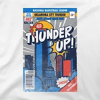 Unisex Stadium Essentials  White Oklahoma City Thunder Comic Book Cover Boxy T-Shirt