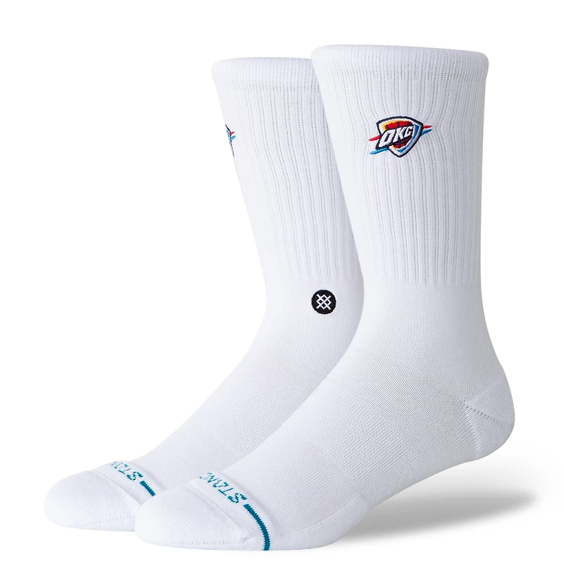 Chaussettes unisexes Stance Oklahoma City Thunder à motif crête en maille.