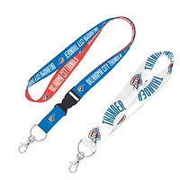 WinCraft Oklahoma City Thunder Lot de 2 cordons avec boucle amovible et sangle pour clés