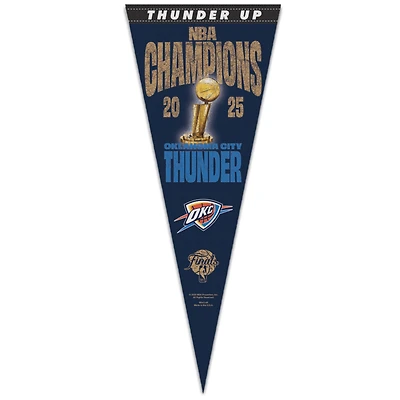 WinCraft Oklahoma City Thunder 2025 NBA Finals Champions 12" x 30" Official Celebration Premium Pennant