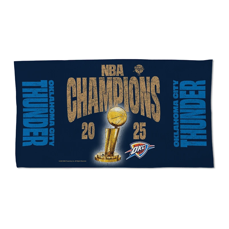 WinCraft Oklahoma City Thunder 2025 NBA Finals Champions Locker Room 22" x 42" Double-Sided Celebration Towel