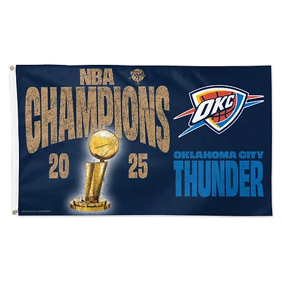 WinCraft Oklahoma City Thunder 2025 NBA Finals Champions Locker Room 3' x 5' Single-Sided Deluxe Flag