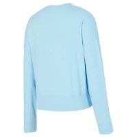 Women's Concepts Sport  Light Blue Oklahoma City Thunder Elevation Tri-Blend Long Sleeve Top & Shorts Set