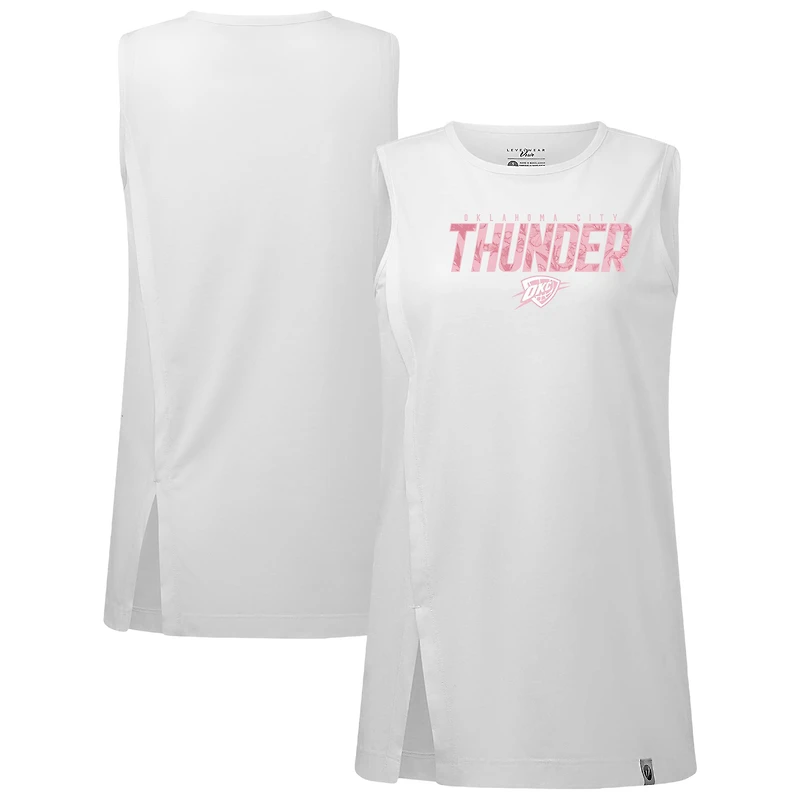Women's Levelwear White Oklahoma City Thunder Mother's Day Influx Floral Tank Top