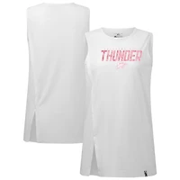 Women's Levelwear  White Oklahoma City Thunder Mother's Day Influx Floral Tank Top