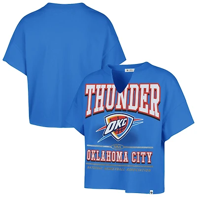 Women's '47 Blue Oklahoma City Thunder Elation Oversized Notch Neck T-Shirt