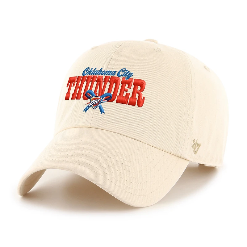 Chapeau ajustable '47 Natural Oklahoma City Thunder Bow Stack Clean Up pour femme
