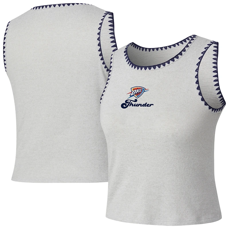 Women's Concepts Sport Gray Oklahoma City Thunder Neptune Hacci Knit Tank Top