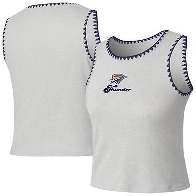 Women's Concepts Sport  Gray Oklahoma City Thunder Neptune Hacci Knit Tank Top