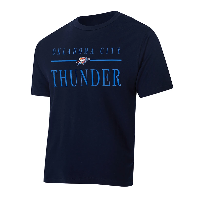 Women's Concepts Sport  Navy/White Oklahoma City Thunder Copeland T-Shirt & Shorts Sleep Set