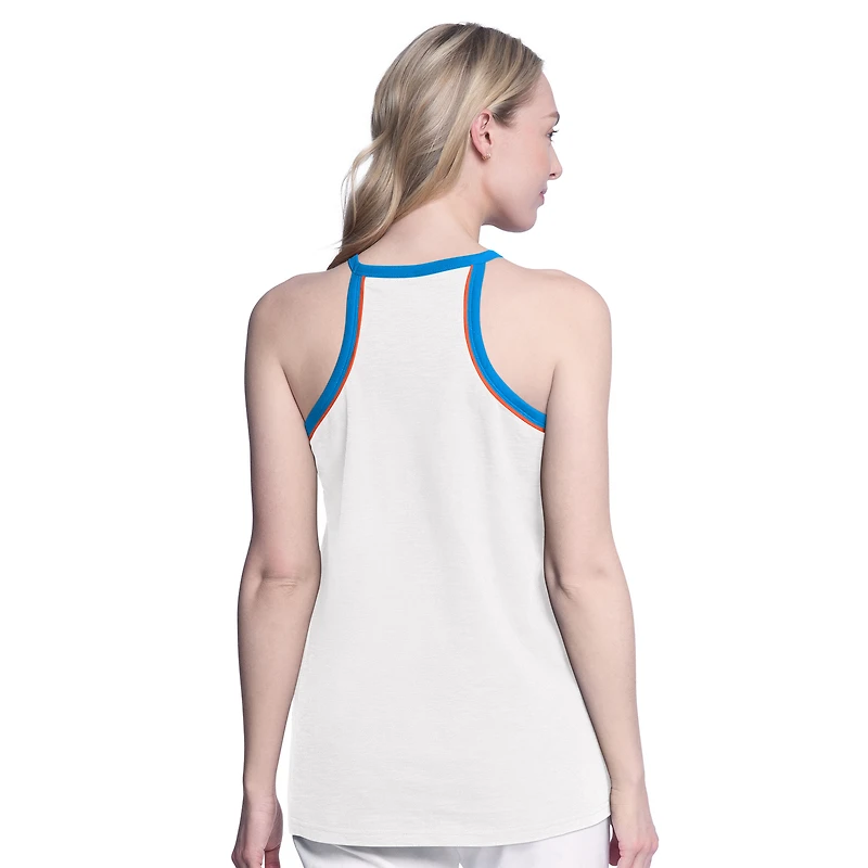 Débardeur flammé à dos nageur et col rond G-III 4Her par Carl Banks pour femme, blanc, Oklahoma City Thunder Curveball