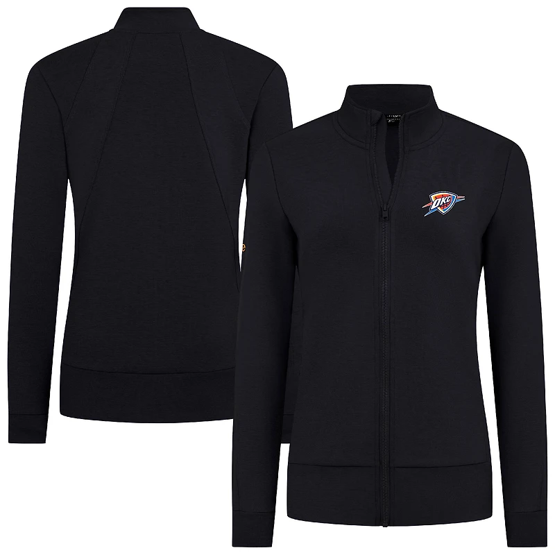 Veste zippée intégrale noire Oklahoma City Thunder Shine pour femme Levelwear