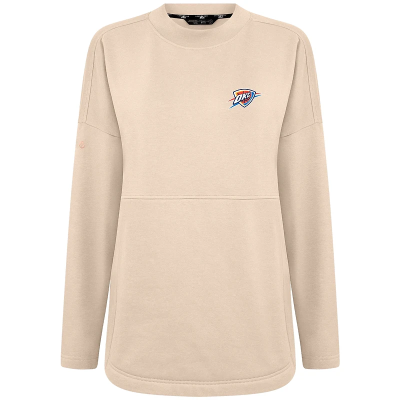 Women's Levelwear Khaki Oklahoma City Thunder Beaudry Pullover Sweatshirt