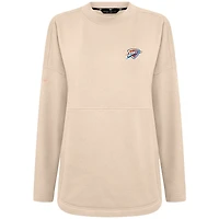 Women's Levelwear Khaki Oklahoma City Thunder Beaudry Pullover Sweatshirt