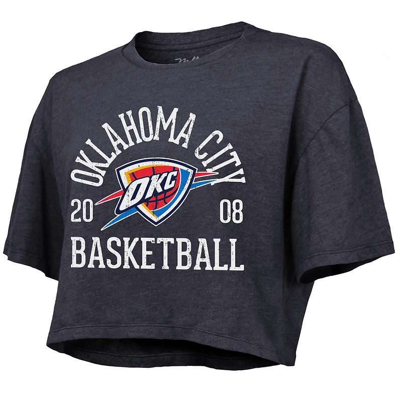 Haut court bleu marine Oklahoma City Thunder de Majestic Threads pour femme