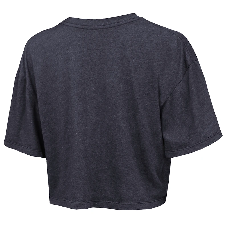 Women's Majestic Threads Navy Oklahoma City Thunder Boxy Crop Top