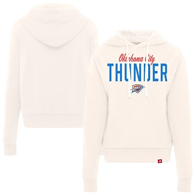 Sweat à capuche Sportiqe crème Ava Boxy Tri-Blend pour femme des Thunder d'Oklahoma City