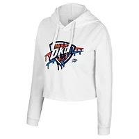 Sweat à capuche court blanc Oklahoma City Thunder « Ice Cream » pour femme
