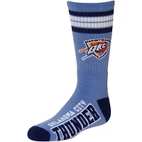 Youth For Bare Feet Oklahoma City Thunder 4-Stripe Deuce Quarter-Length Socks