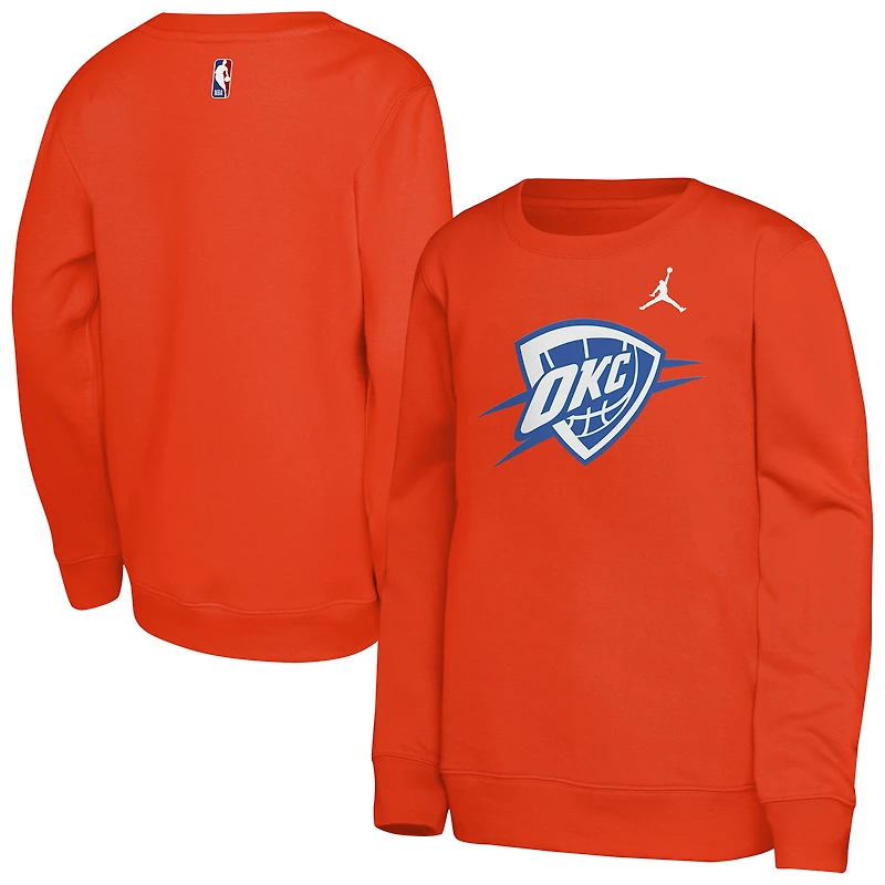 Youth Jordan Brand Orange Oklahoma City Thunder Courtside Statement Edition Sweatshirt