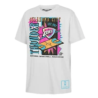 Youth Mitchell & Ness  White Oklahoma City Thunder Neon Court Shock T-Shirt