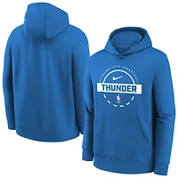 Youth Nike Blue Oklahoma City Thunder 2025/26 Club Fleece Practice Hoodie