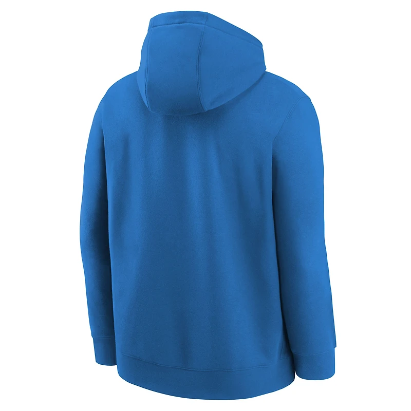 Sweat à capuche d'entraînement Nike bleu Oklahoma City Thunder 2025/26 Club Fleece pour jeune