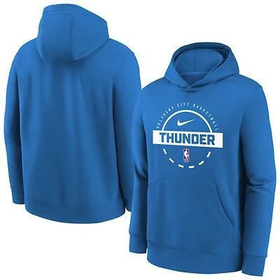 Youth Nike Blue Oklahoma City Thunder 2025/26 Club Fleece Practice Hoodie