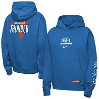 Sweat à capuche Nike Courtside Club Premiere bleu pour jeunes du Thunder d'Oklahoma City
