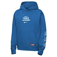 Youth Nike Blue Oklahoma City Thunder Courtside Club Premiere Hoodie