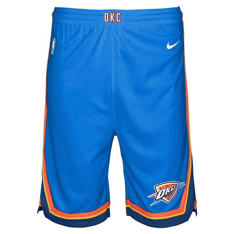 Short Nike bleu Oklahoma City Thunder Swingman Performance pour jeune – Icon Edition
