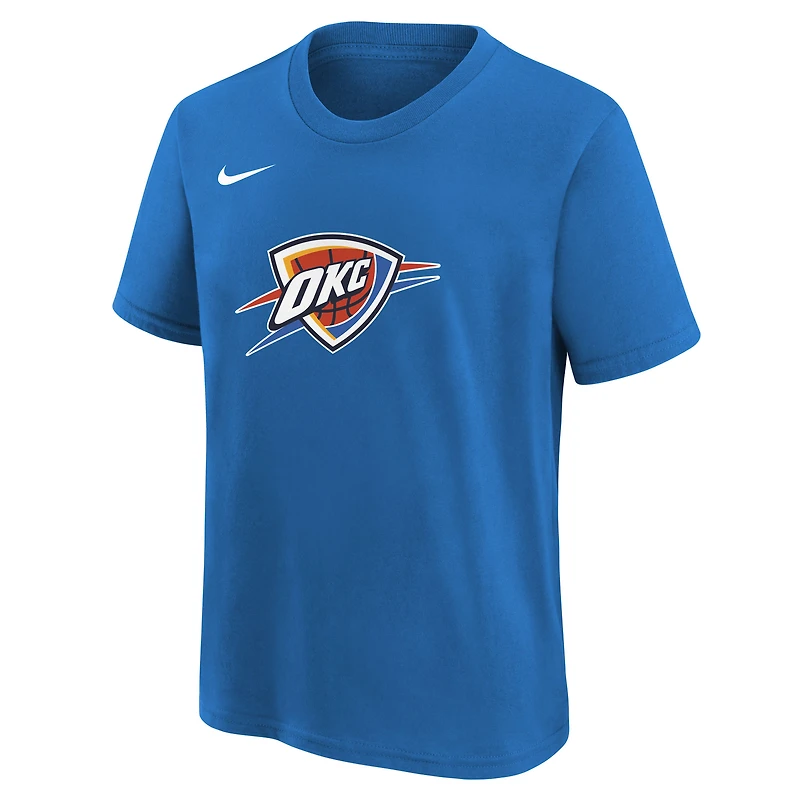 Youth Nike Blue Oklahoma City Thunder Team Essential Logo T-Shirt